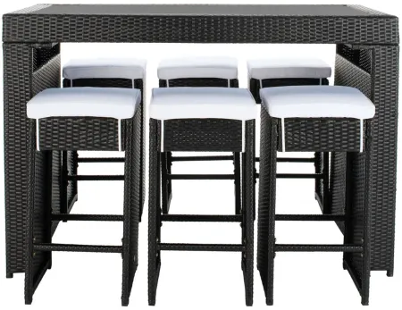 Bryant 7-pc. Outdoor Dining Set in Navy by Safavieh
