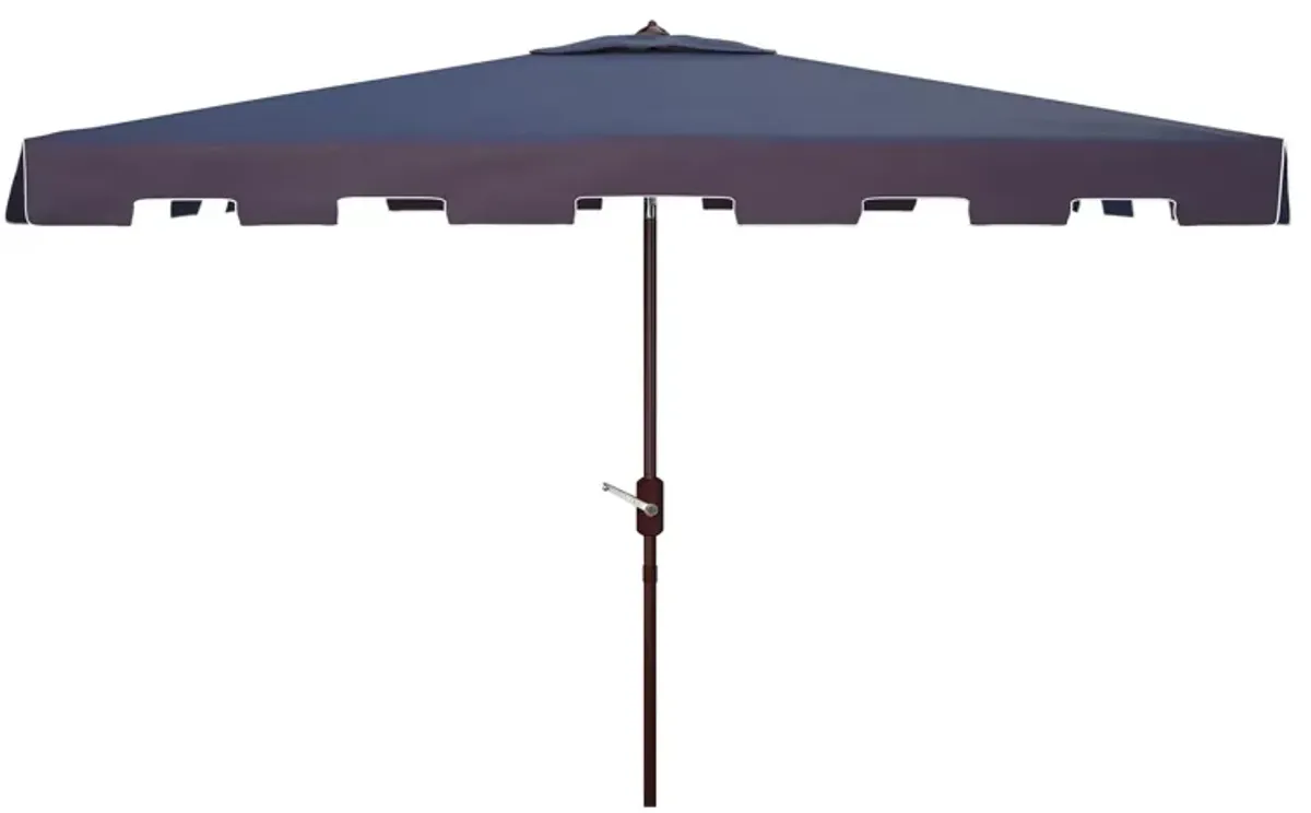 Burton 6.5 X 10 ft Rect Market Umbrella in Antique Blue by Safavieh