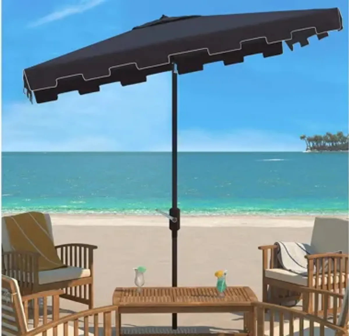 Burton 6.5 X 10 ft Rect Market Umbrella