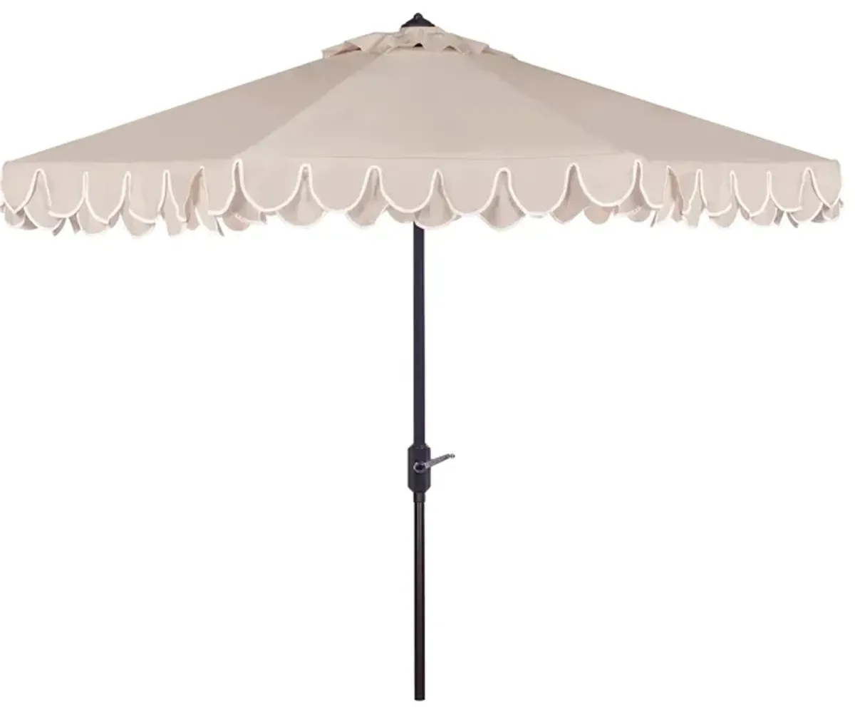 Chandler UV Resistant 9 ft Auto Tilt Umbrella in Natural / Green by Safavieh