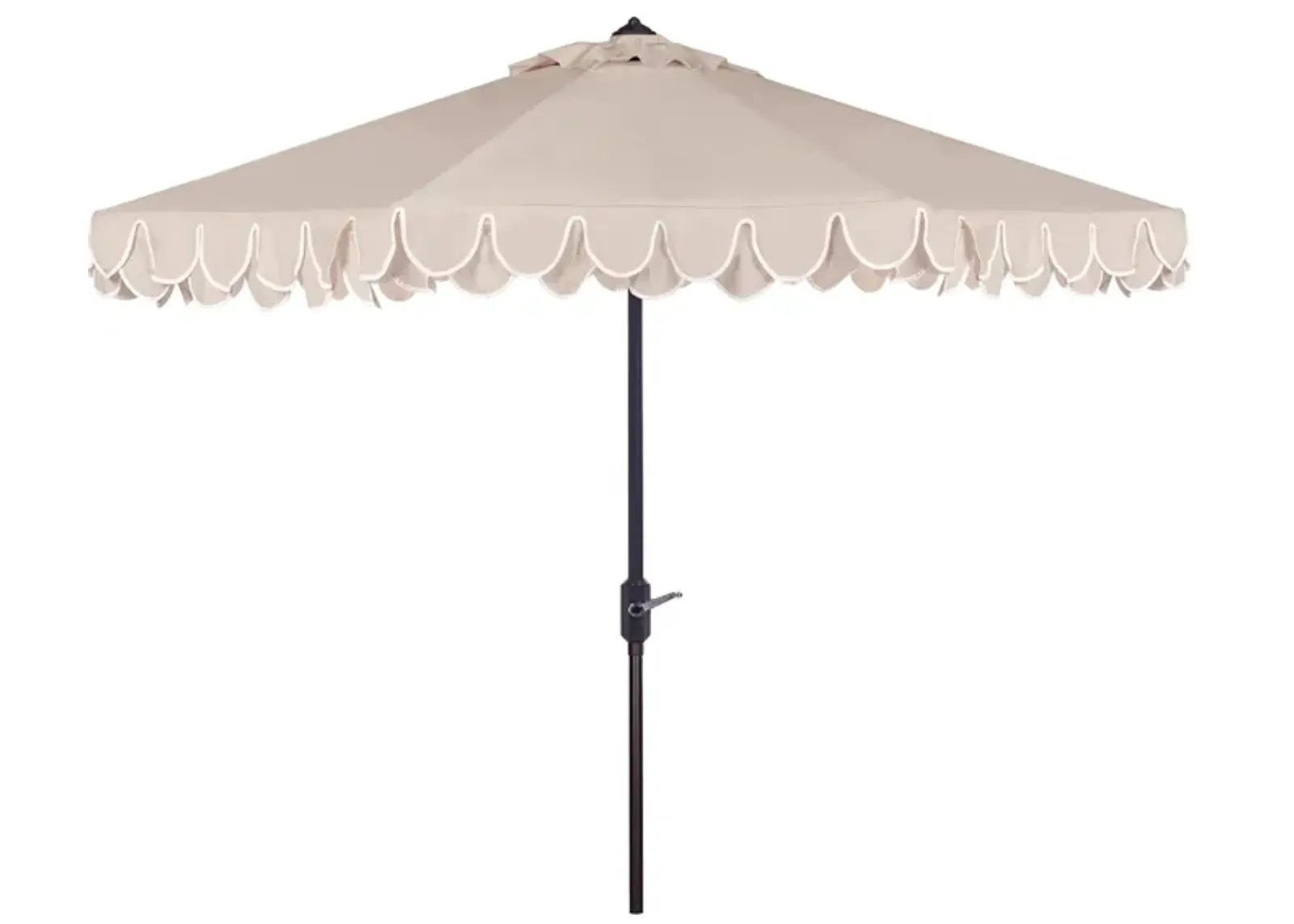 Chandler UV Resistant 9 ft Auto Tilt Umbrella in Natural / Green by Safavieh