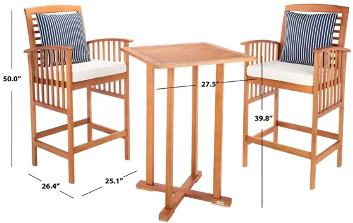 Garretson 3-pc. Outdoor Pub Table Set