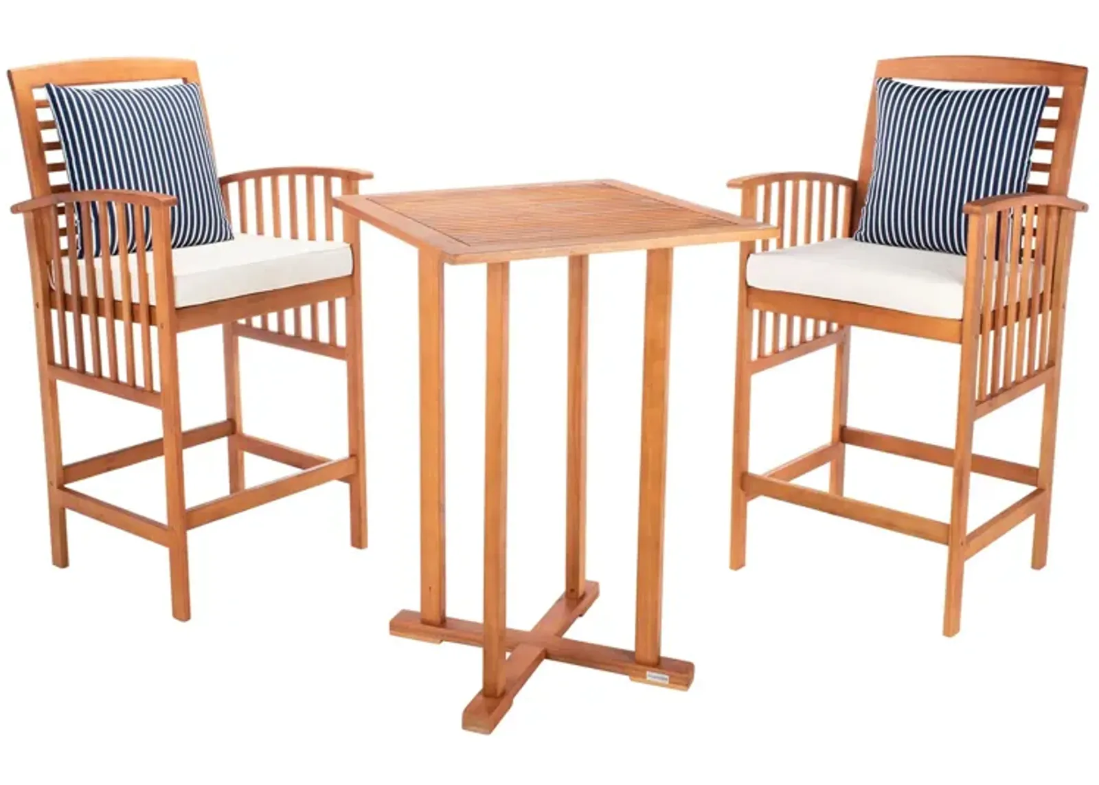 Garretson 3-pc. Outdoor Pub Table Set in Antique Blue by Safavieh