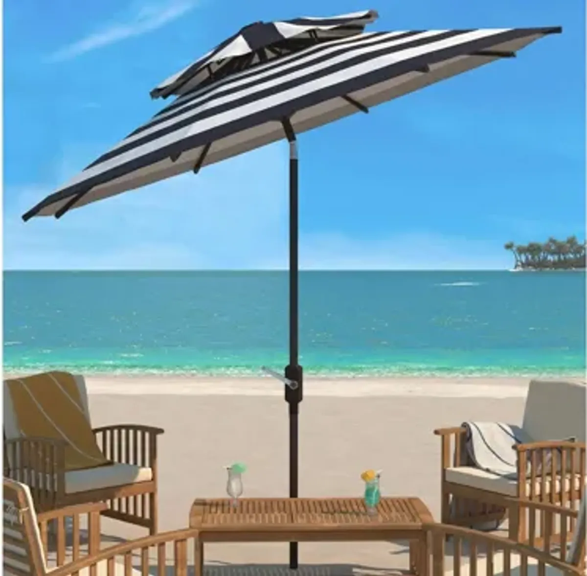 Marcie Fashion Line 9 ft Double Top Umbrella