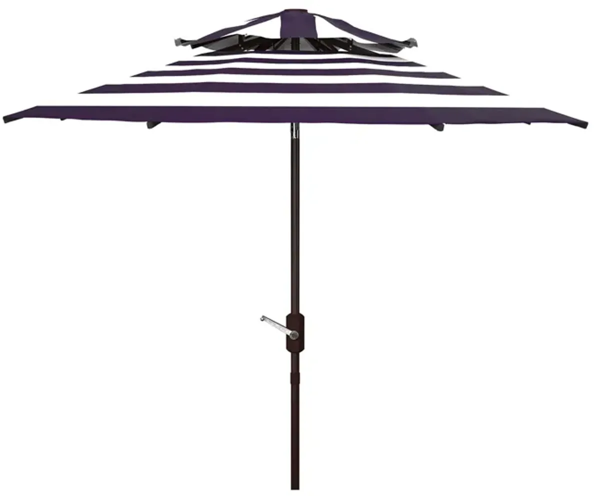 Marcie Fashion Line 9 ft Double Top Umbrella in Natural by Safavieh