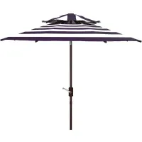 Marcie Fashion Line 9 ft Double Top Umbrella in Navy by Safavieh