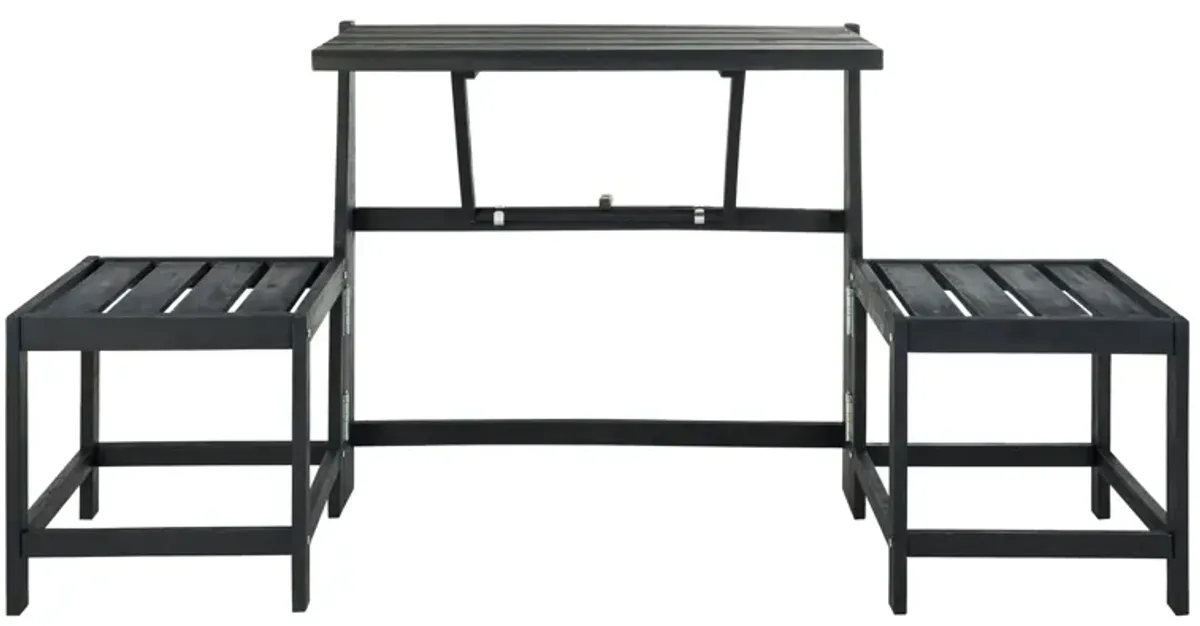 Mateo Transformer Bench in Black by Safavieh