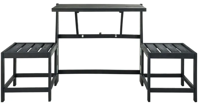 Mateo Transformer Bench in Black by Safavieh