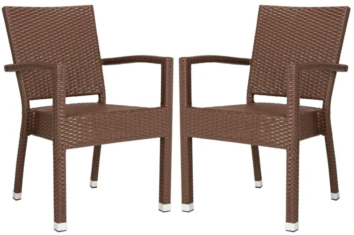 Ripley Stacking Arm Chair in Beige by Safavieh