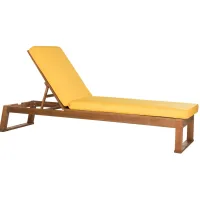 Sebesi Sunlounger in Yellow by Safavieh