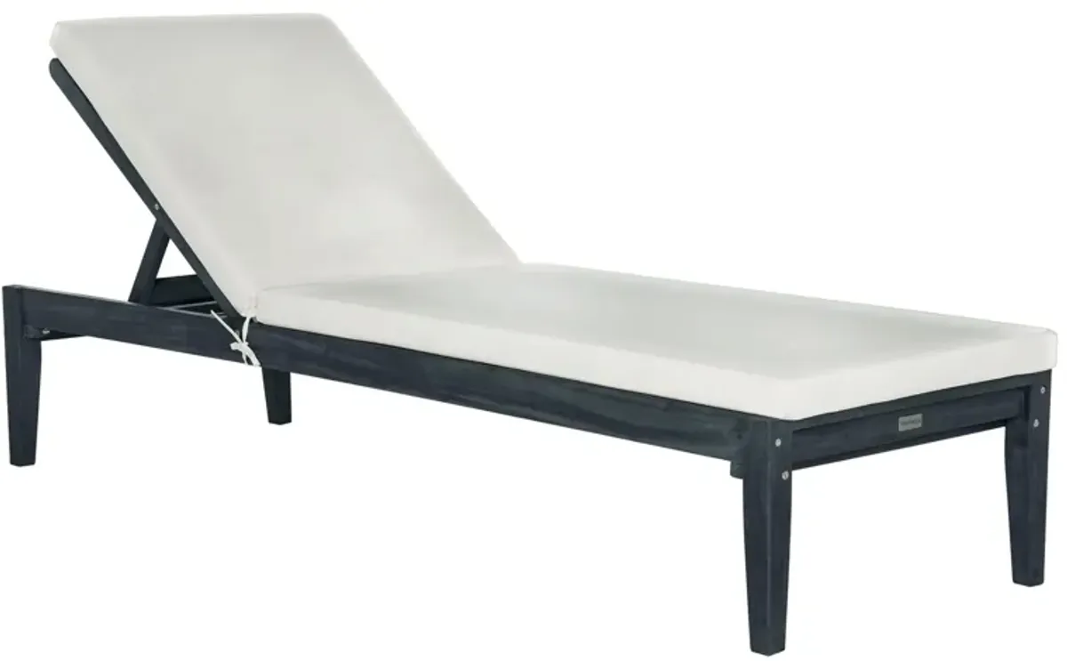 Akash Sunlounger in Weathered Wood by Safavieh