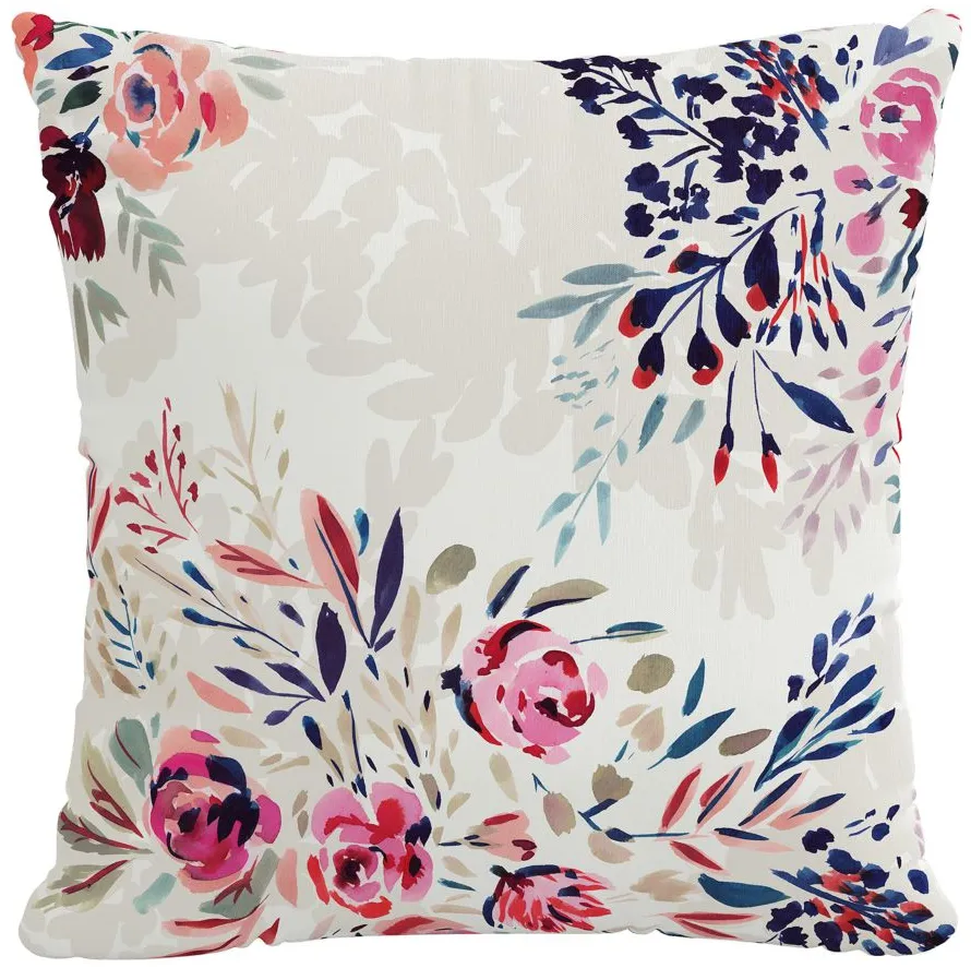 20" Outdoor Bianca Floral Pillow in Bianca Floral Multi by Skyline