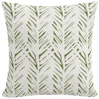 22" Outdoor Brush Palm Pillow in Brush Palm Leaf by Skyline
