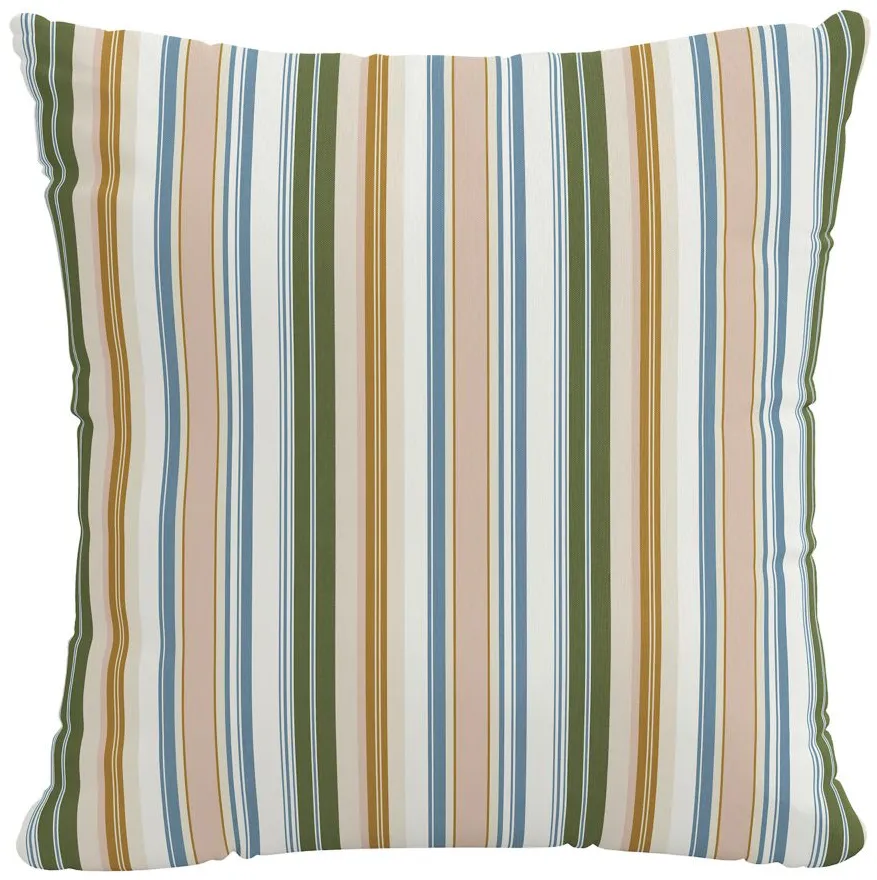 18" Outdoor Serape Stripe Pillow in Serape Stripe Beach by Skyline