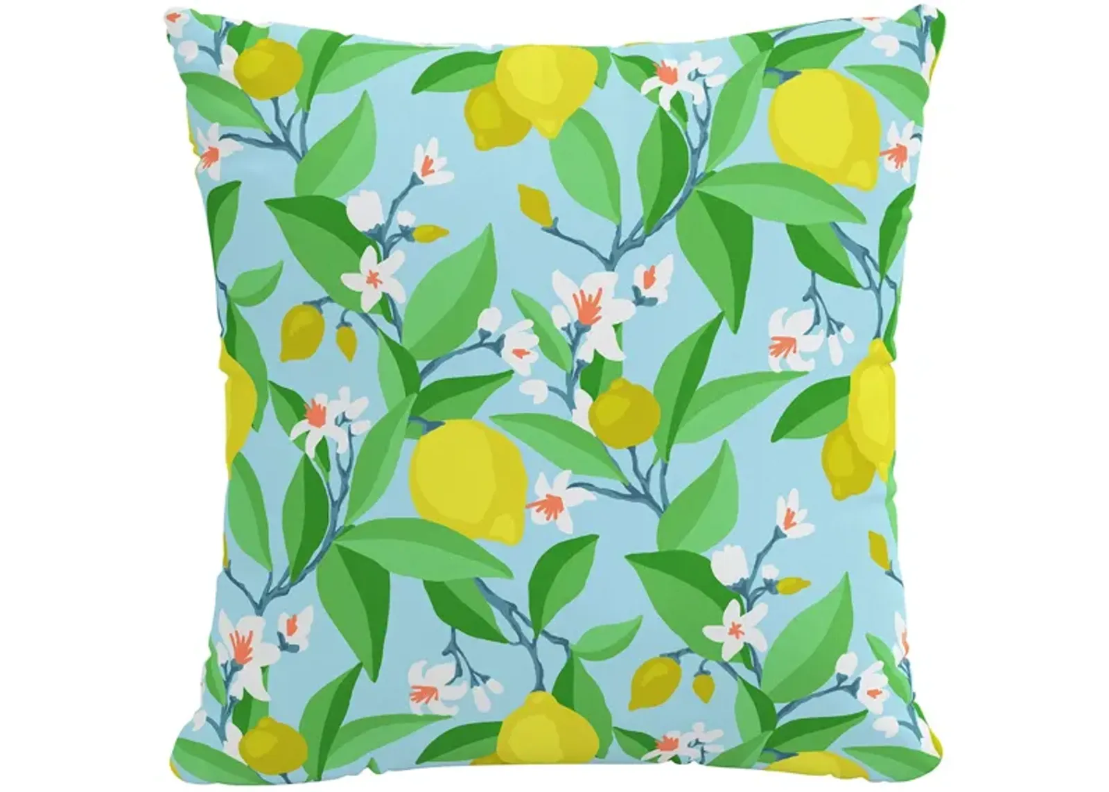 20" Outdoor Summer Citrus Pillow in Summer Citrus Blue by Skyline