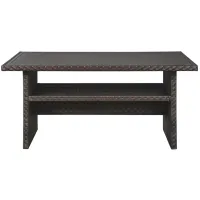 Easy Isle Outdoor Multi-Use Table in Dark Brown/Beige by Ashley Furniture