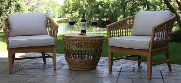 Bohemian 3-pc. Lounge Set with Wicker Accent Table