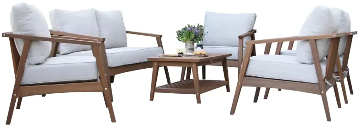 Bohemian 6 pc. Modern Seating Group in Brown by Outdoor Interiors