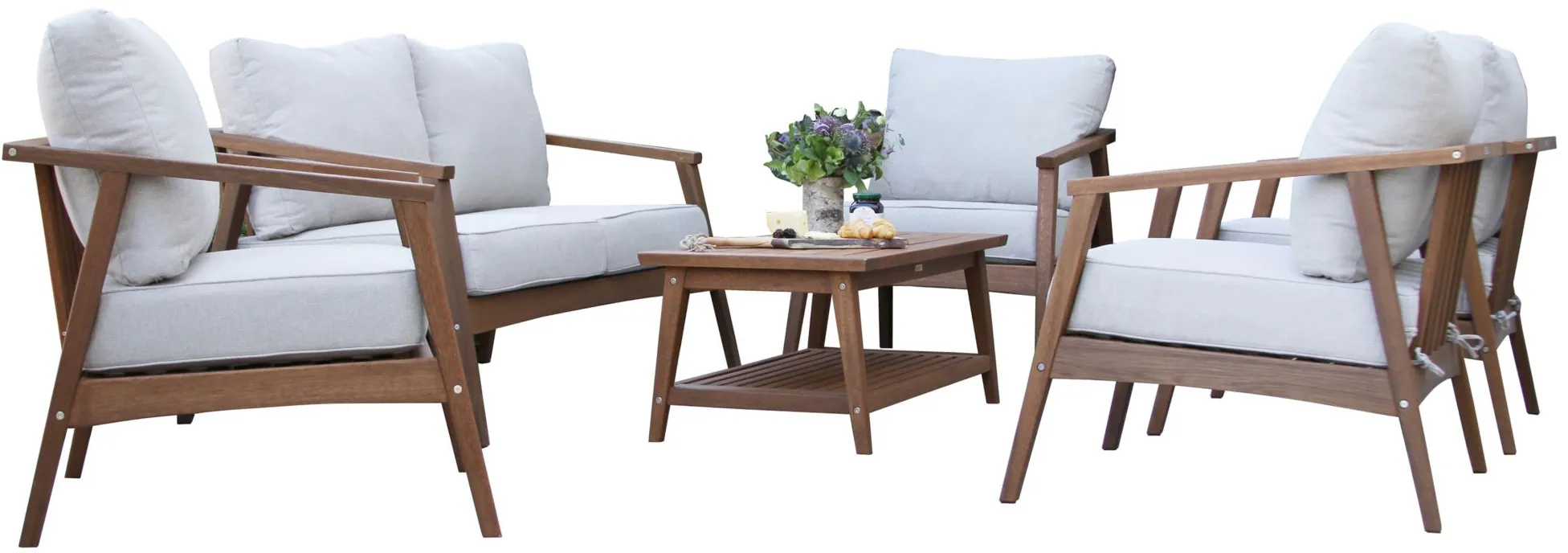Bohemian 6 pc. Modern Seating Group in Brown by Outdoor Interiors