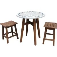 Biddle 3 pc. Counter Height Bistro Set in Multi by Outdoor Interiors