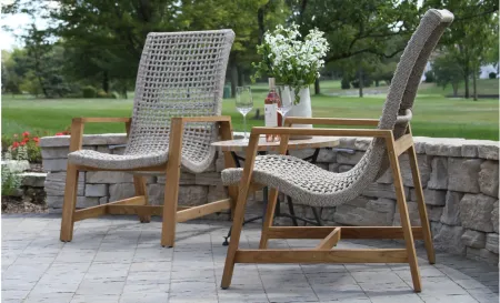 Nautical 3-pc. Lounge Set in Teak by Outdoor Interiors