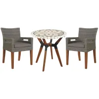 Nautical 3 pc. Bistro Set in Multi by Outdoor Interiors