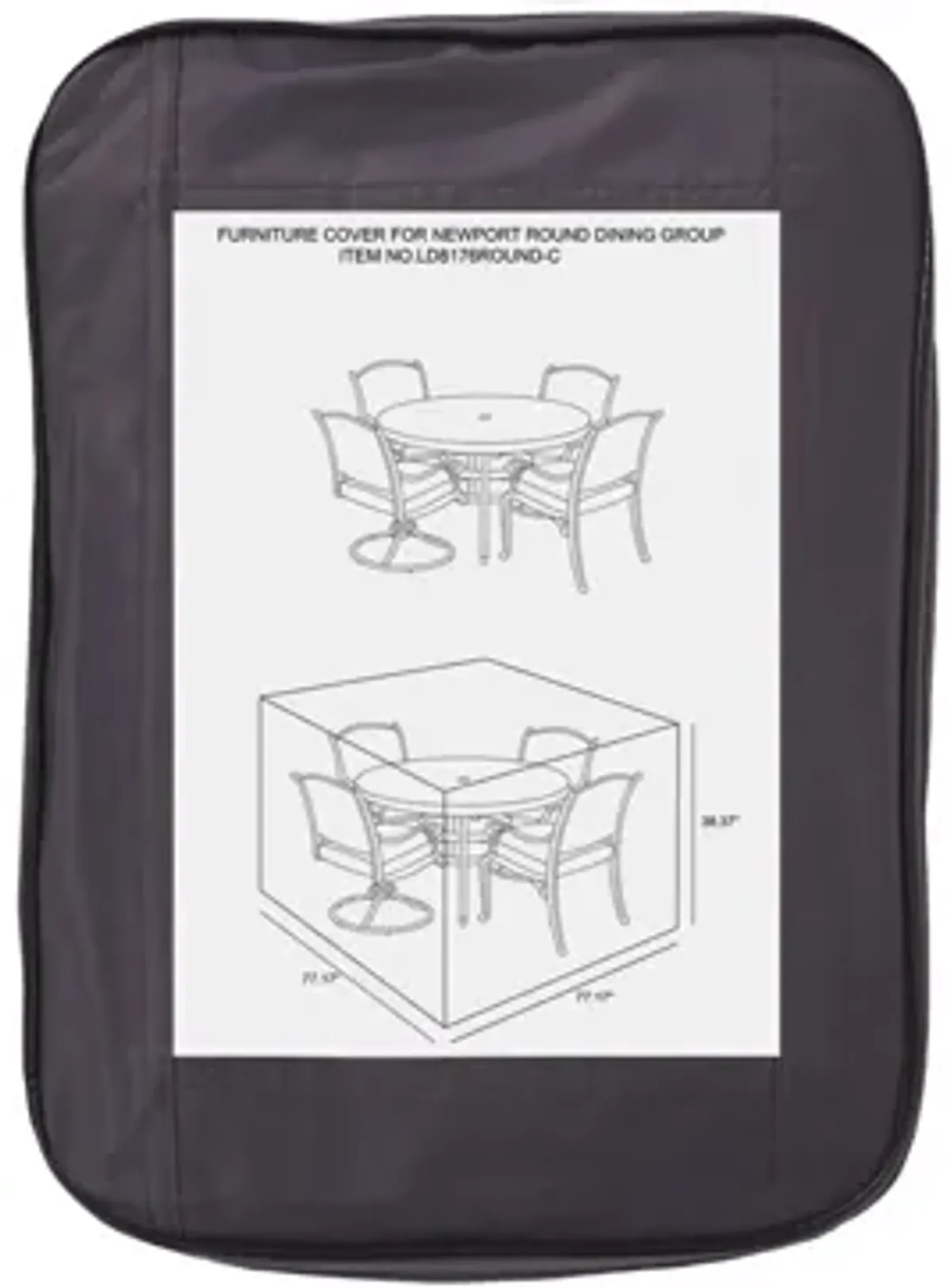 Cover for Athena Round Dining Set in Gray by Bellanest