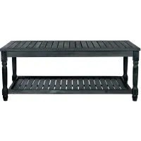 Beson Outdoor Coffee Table in Dark Slate Gray by Safavieh