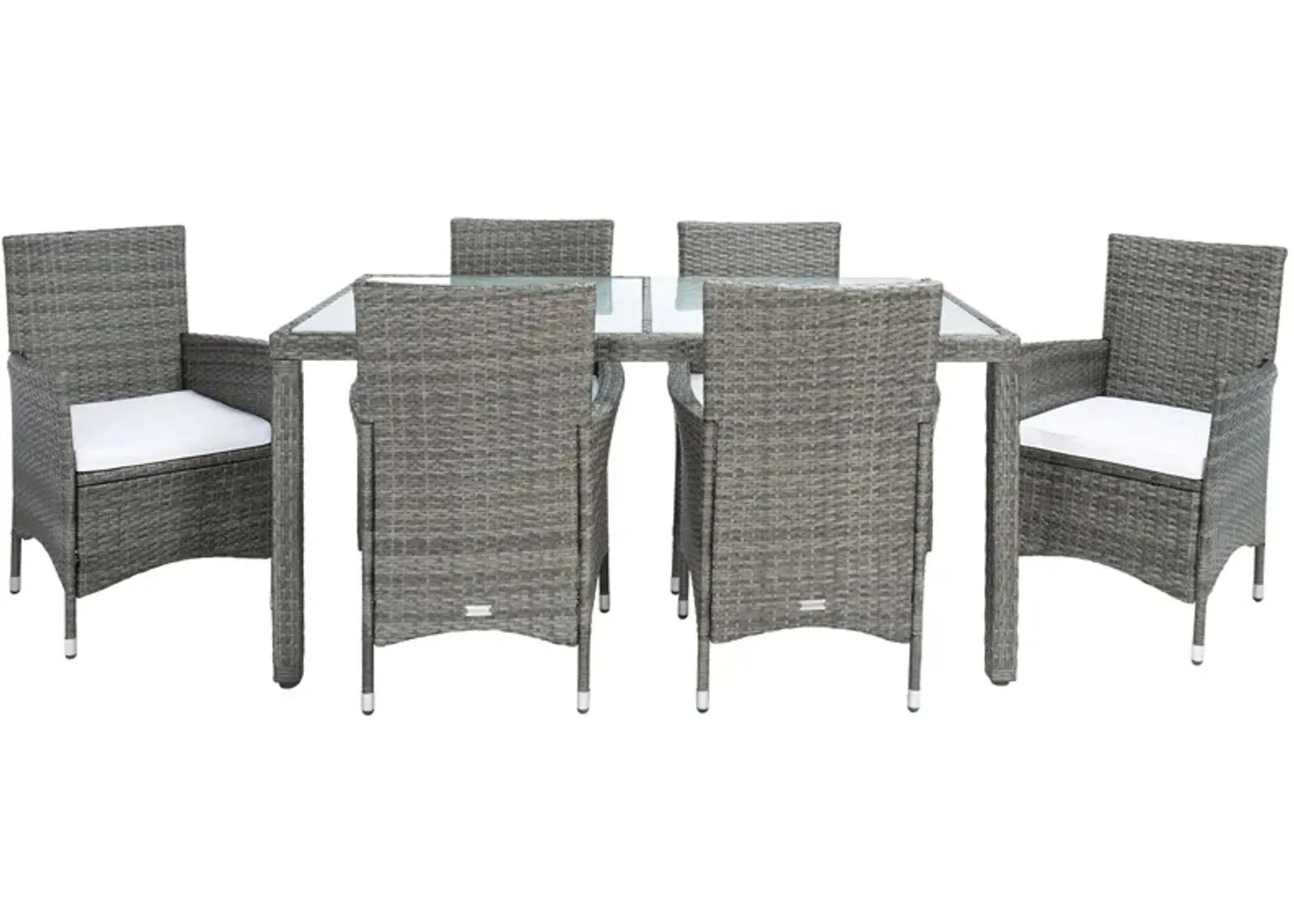 Hendrick 7-pc. Outdoor Dining Set in Light Brown by Safavieh