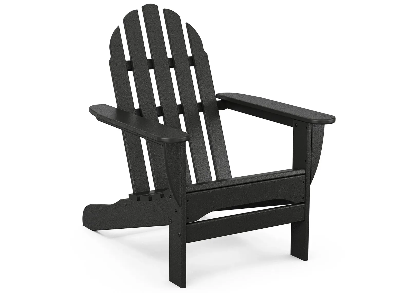 Classic Adirondack Chair in Black by Polywood