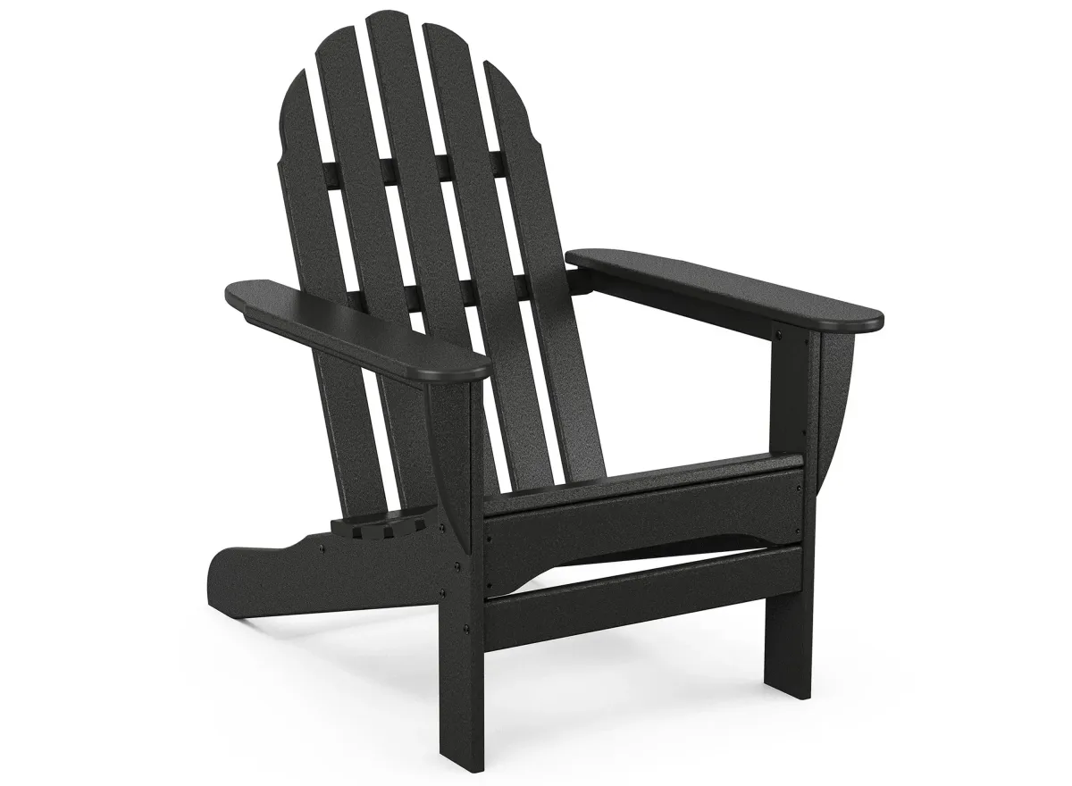 Classic Adirondack Chair in Black by Polywood