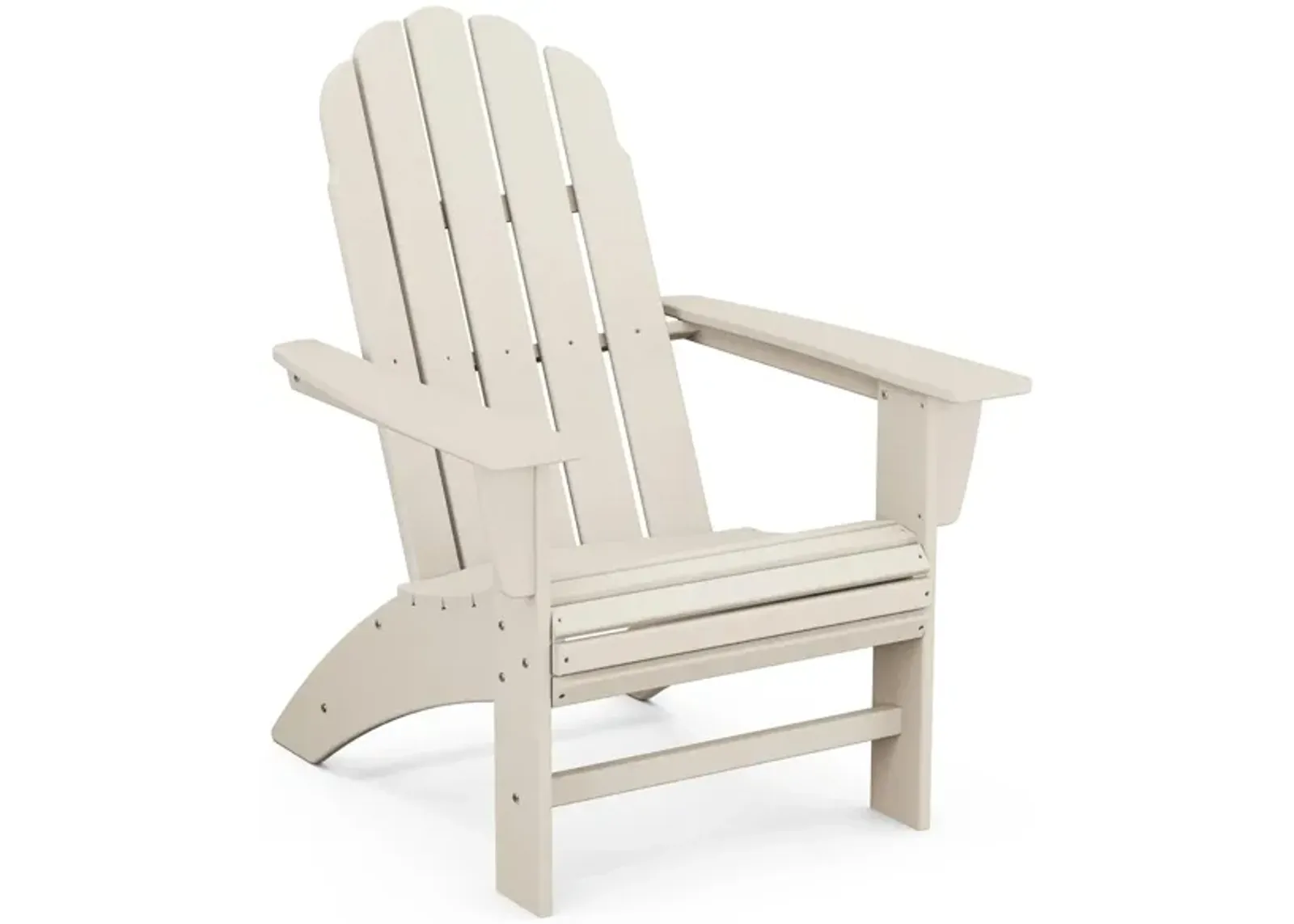 Vineyard Curveback Adirondack Chair in Sand by Polywood