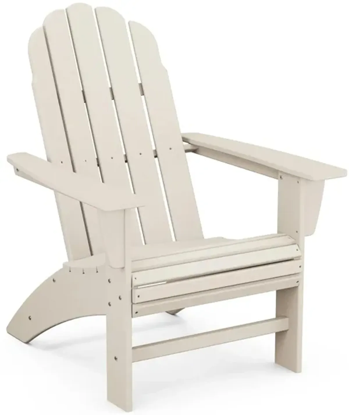 Vineyard Curveback Adirondack Chair in Sand by Polywood