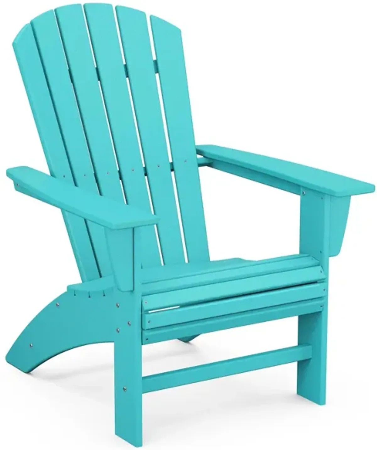 Nautical Curveback Adirondack Chair in Aruba by Polywood