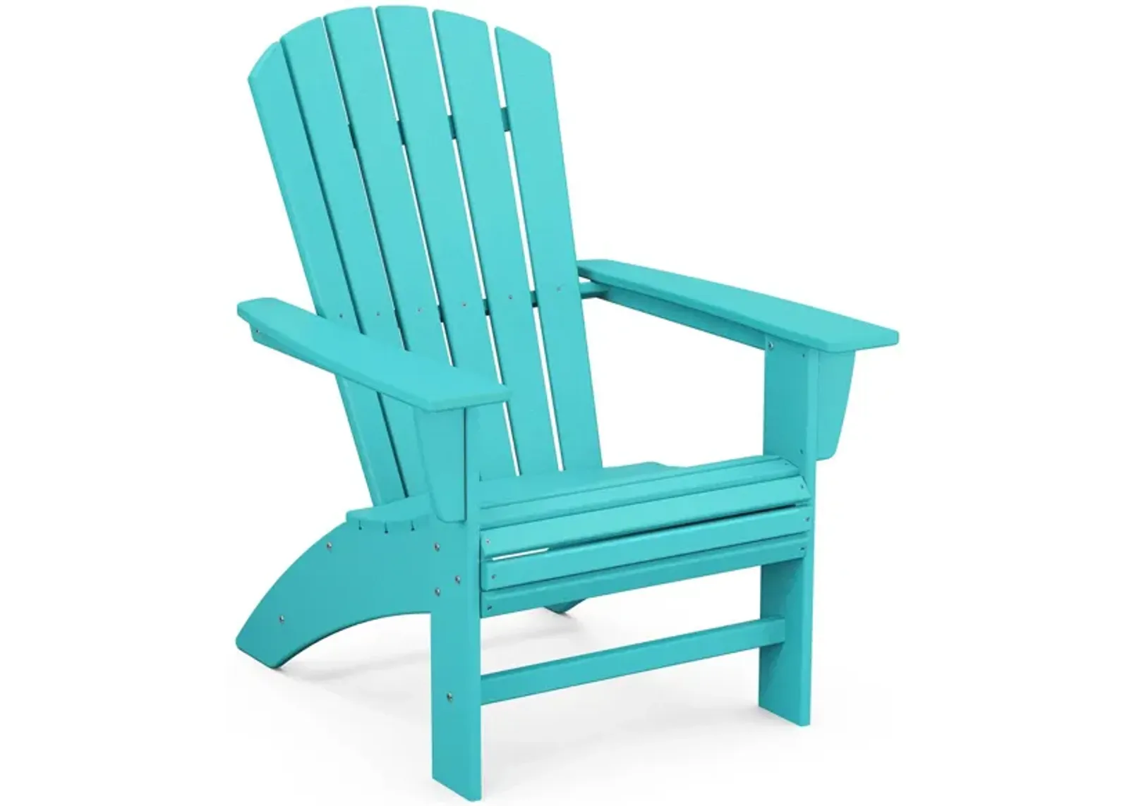 Nautical Curveback Adirondack Chair in Aruba by Polywood