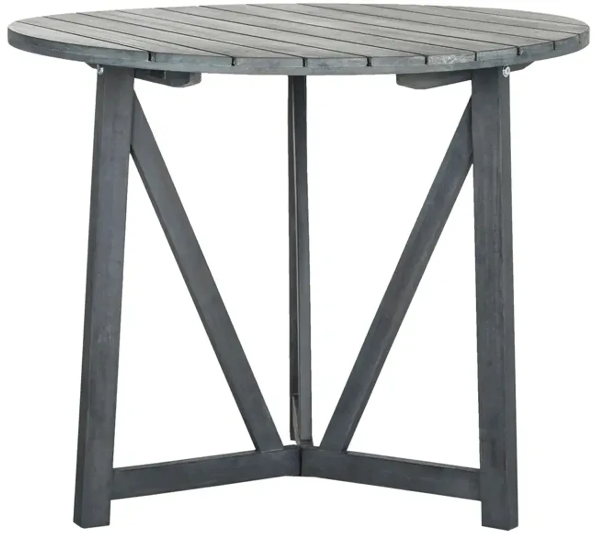 Prenza Outdoor Round Table in Slate Gray by Safavieh