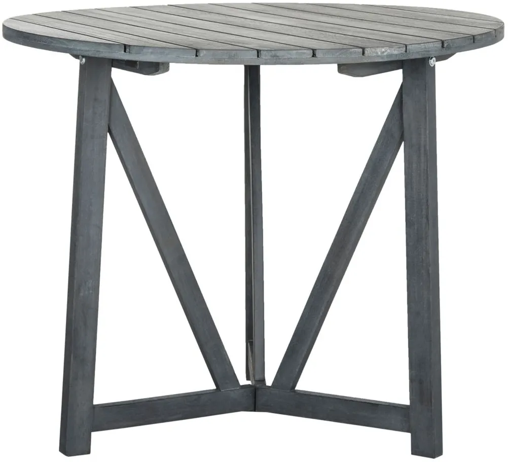 Prenza Outdoor Round Table in Ash Gray by Safavieh