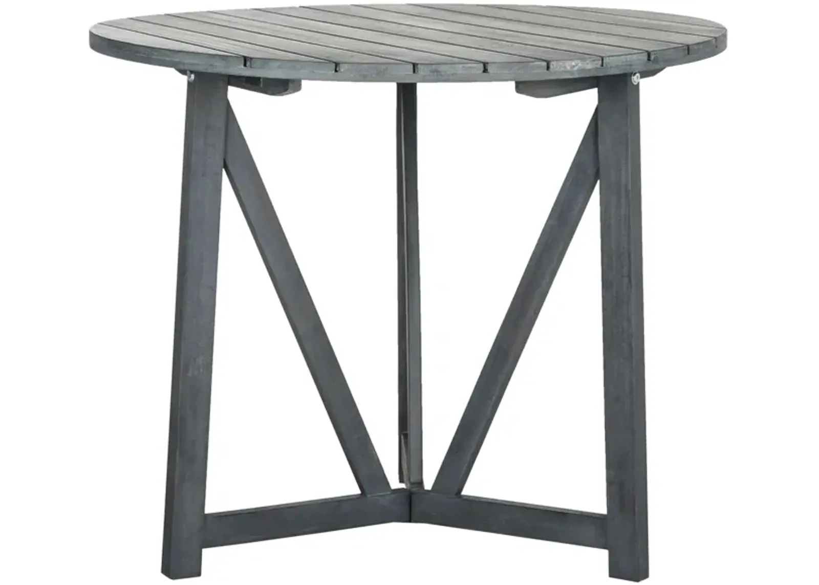 Prenza Outdoor Round Table in Slate Gray by Safavieh