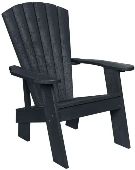 Capterra Casual Recycled Outdoor Adirondack Chair in Onyx by C.R. Plastic Products