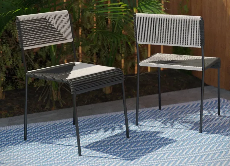 San Pedro Outdoor Chairs - Set of 2 in Black by SEI Furniture