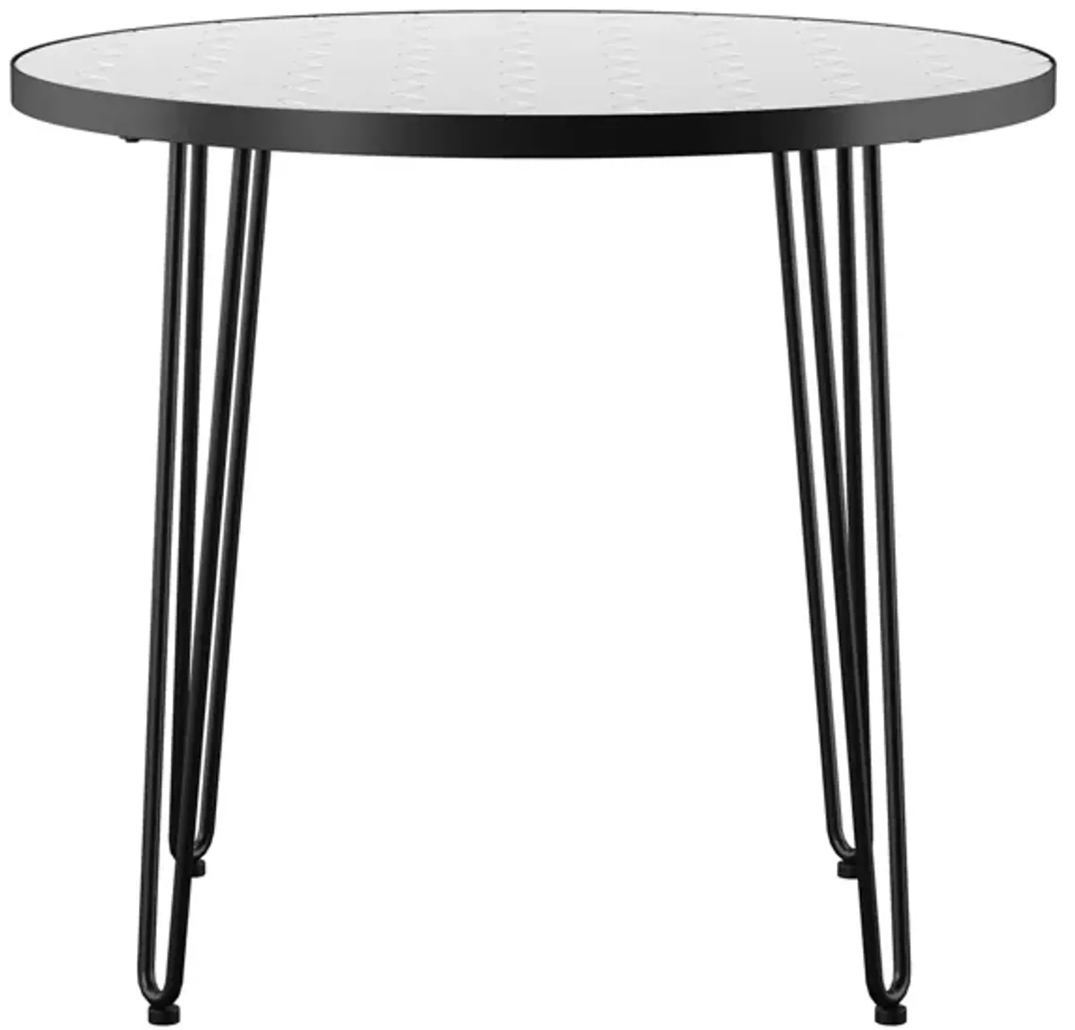 San Pedro Outdoor Round Bistro Table in White by SEI Furniture