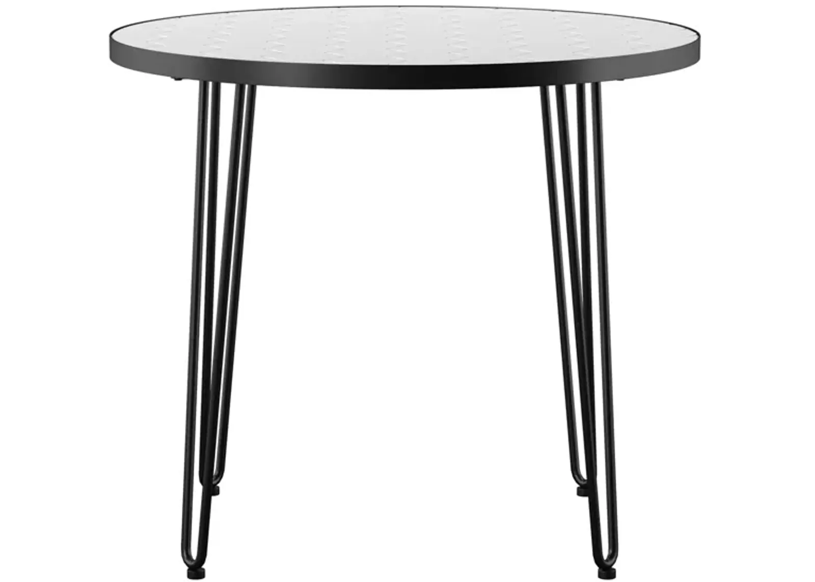 San Pedro Outdoor Round Bistro Table in White by SEI Furniture