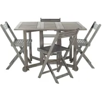 Arvin 5-pc. Outdoor Cabinet Dining Set in Navy by Safavieh