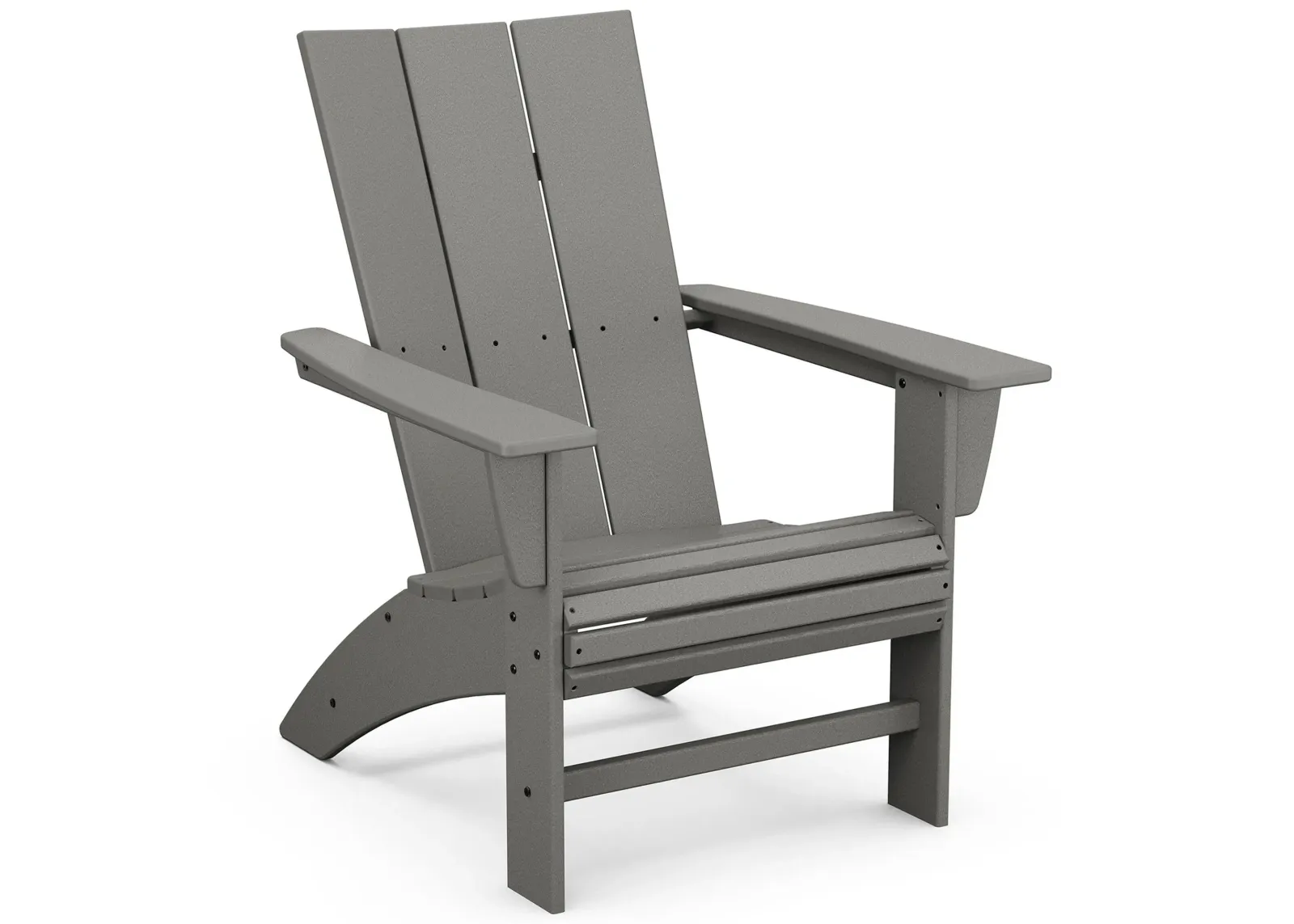 Modern Curveback Adirondack Chair in Slate Grey by Polywood