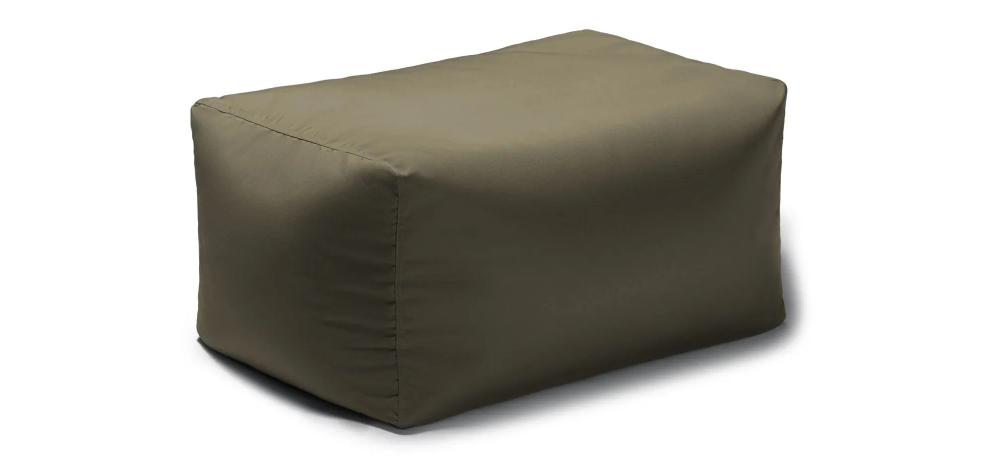 Lamont Outdoor Bean Bag Ottoman in Faye Sand by Foam Labs