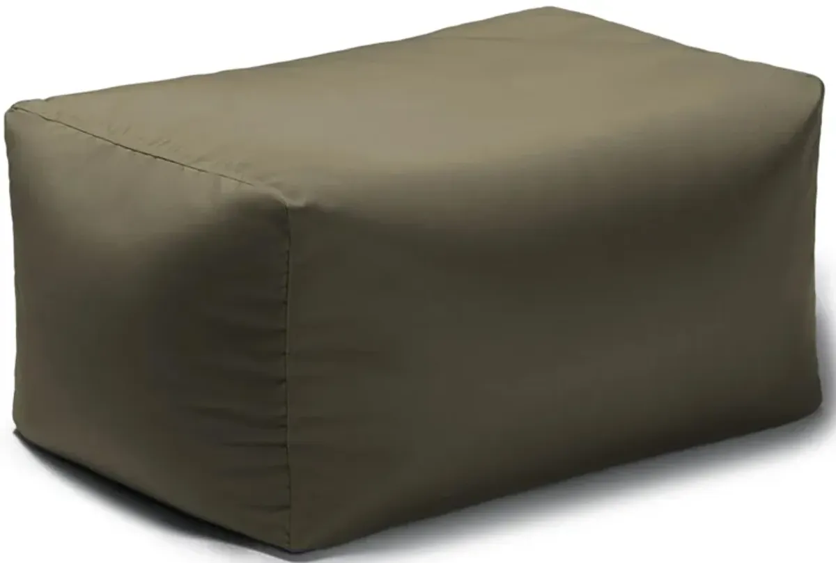 Lamont Outdoor Bean Bag Ottoman in Faye Sand by Foam Labs