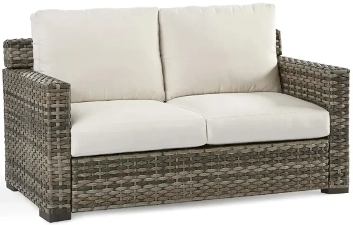 New Java Outdoor Loveseat in Sandstone by South Sea Outdoor Living