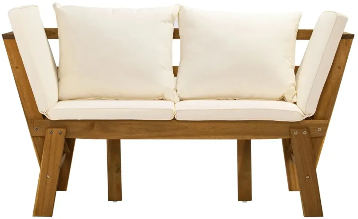 Smithson Outdoor Convertible Settee in Natural by SEI Furniture