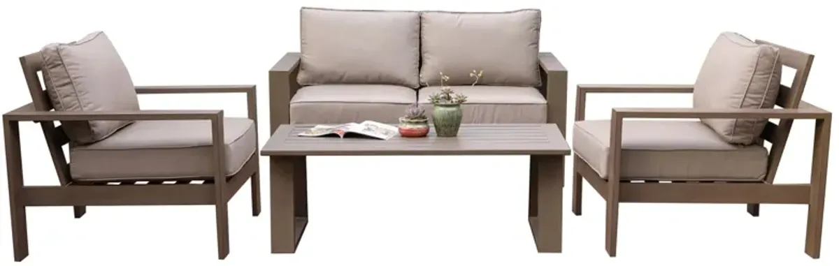 Alassio 4-pc. Conversation Set in Natural / Beige by Bellanest