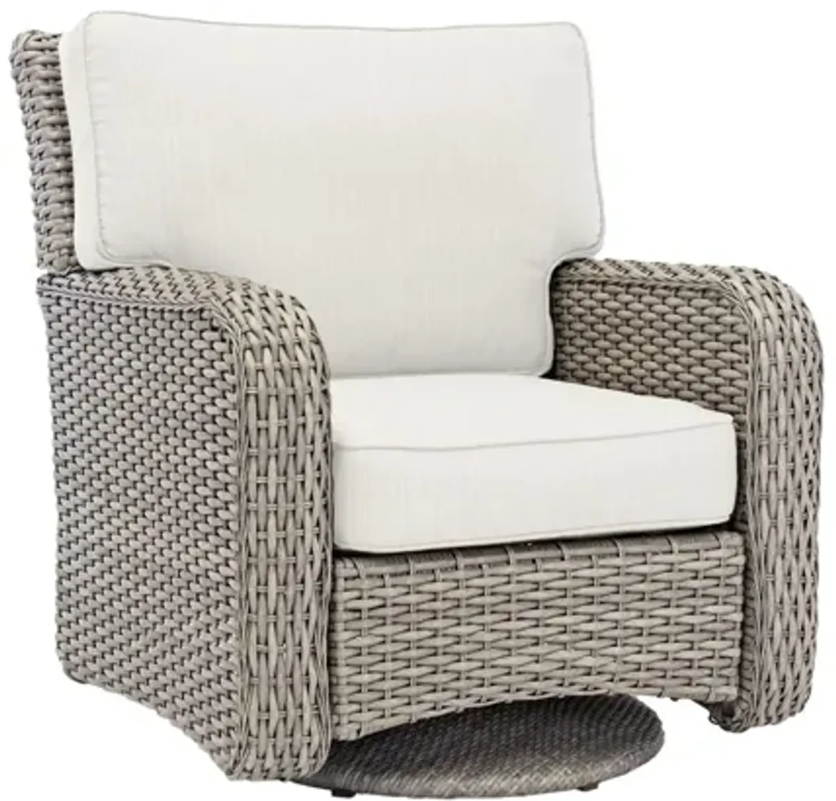 St Tropez Stn Outdoor Swivel Glider in Stone by South Sea Outdoor Living